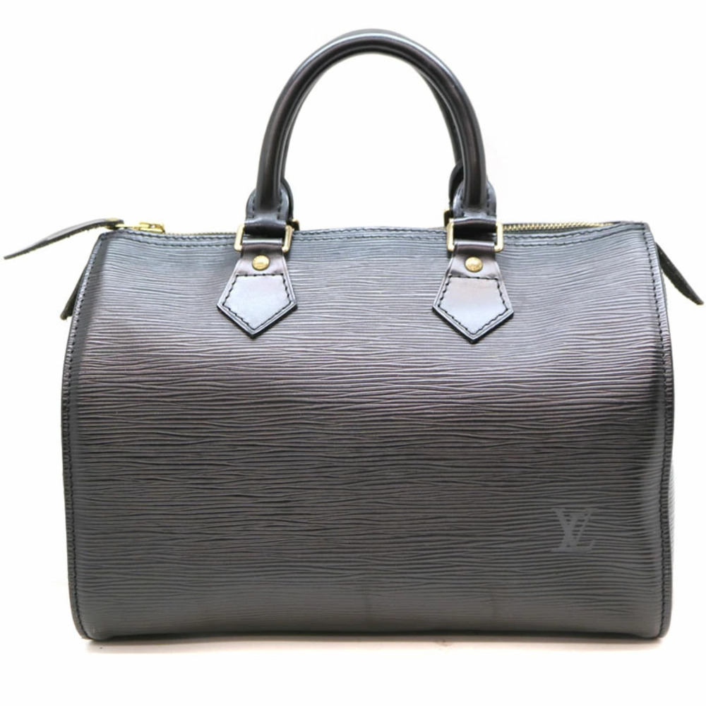 Louis Vuitton Leather Handbag Epi Bag Boston Black Noir Speedy - Picture 4 of 6